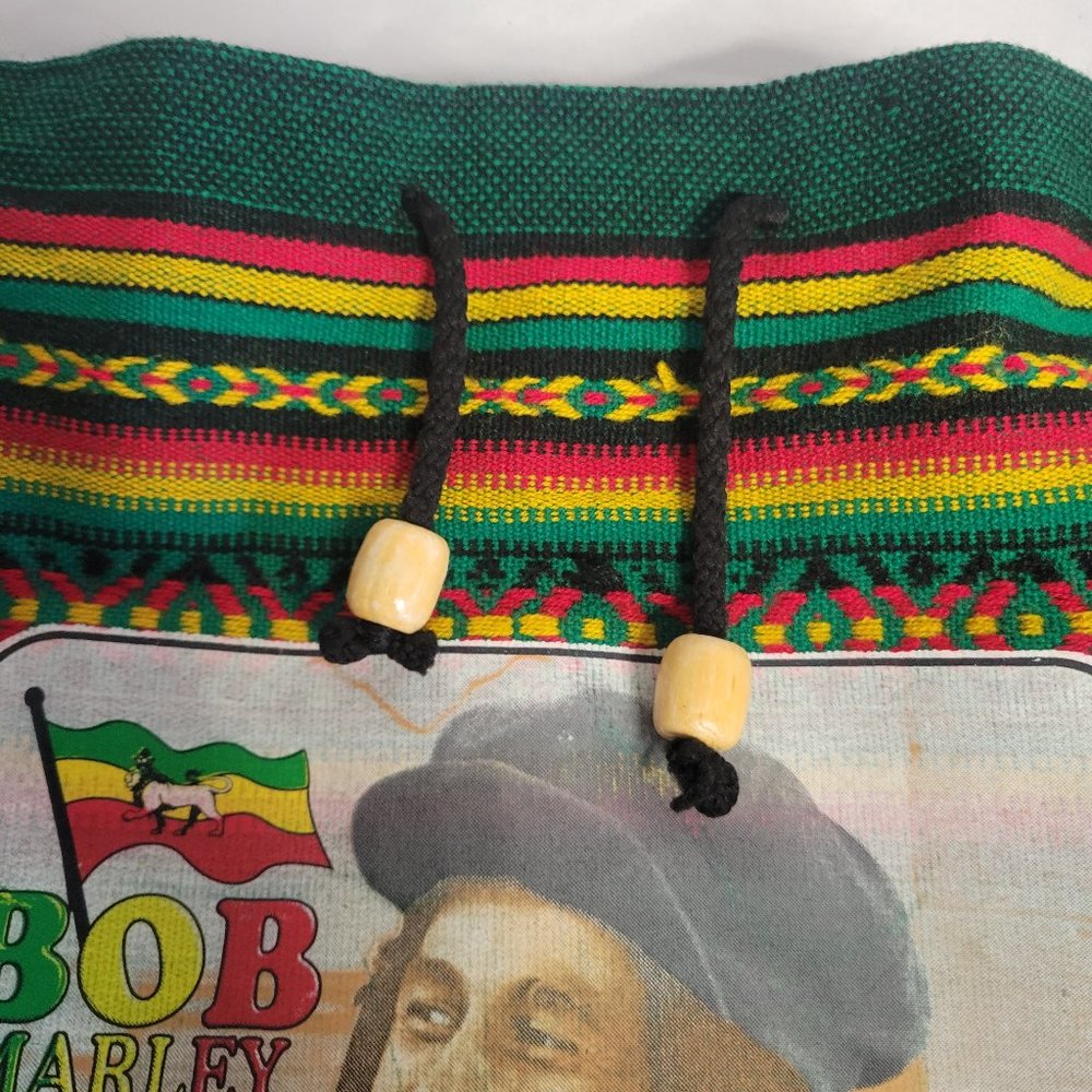 Bob Marley Multicolored Drawstring Back Pack 17''… - image 5